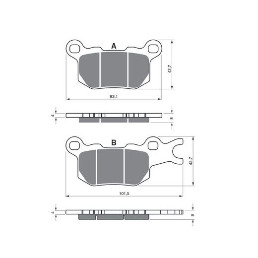 BRZDOVÉ OBLOŽENIE GOLDFREN 377 S33 OFF-ROAD ZADNÁ