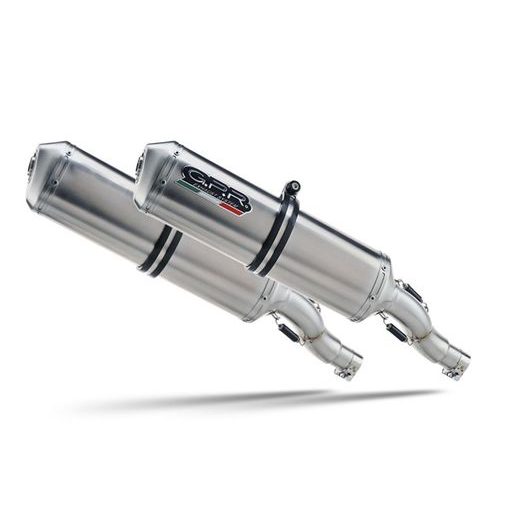 DVOJITÁ KONCOVKA VÝFUKU SLIP - ON GPR SATINOX Y.44.CAT.SAT BRUSHED STAINLESS STEEL INCLUDING REMOVABLE DB KILLERS, LINK PIPES AND CATALYSTS