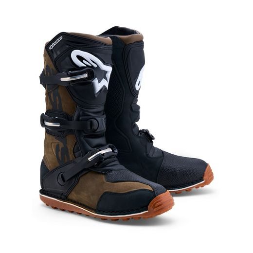 ALPINESTARS TECH TRIAL – MOTOCYKLOVÉ TOPÁNKY NA CESTNÚ JAZDU (HNEDÁ ČIERNA/ČIERNA/HNEDÁ PODRÁŽKA) 2027