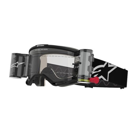 OKULIARE VISION 5 CORP ROLL-OFF WIDE VISION, ALPINESTARS (ČIERNA, ČÍRE PLEXI A ROLL-OFF SYSTÉM) 2025