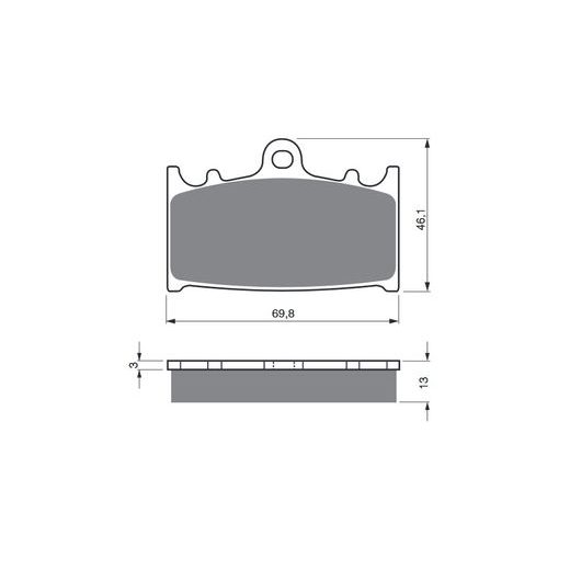 BRZDOVÉ OBLOŽENIE GOLDFREN 206 S33 STREET ZADNÁ