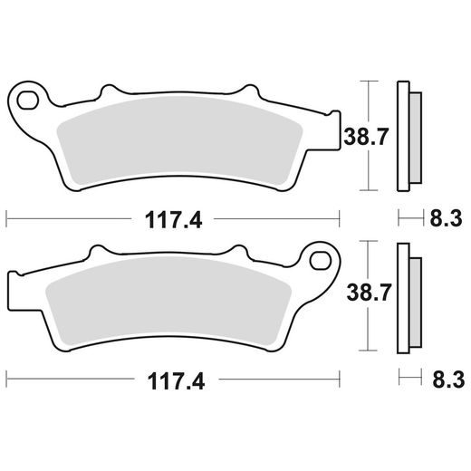 BRZDOVÉ DOŠTIČKY, BRAKING (SEMI-METALICKÁ ZMES SM1) 2 KS V BALENÍ