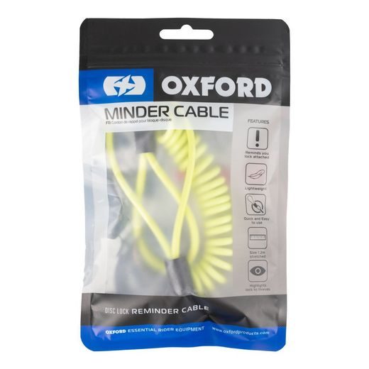 PRIPOMÍNAČ KOTÚČOVÉHO ZÁMKU MINDER CABLE, OXFORD (REFLEXNÉ ŽLTÝ, PRIEMER LANKA 4 MM, 1 KS, BALENÝ SÁČKU SA ZDRHOVADLEM)