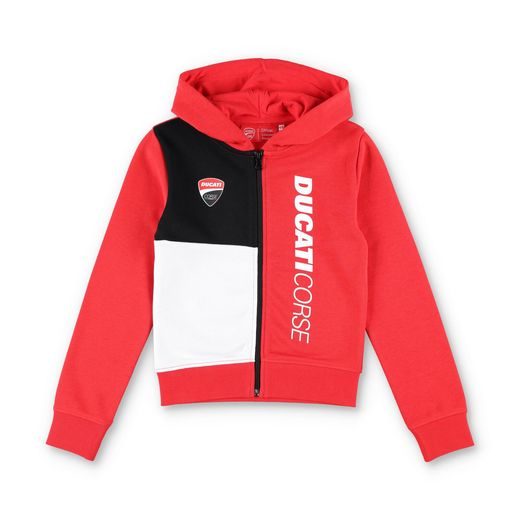MIKINA DUCATI CORSE DETSKÁ (ČERVENÁ,BIELA)