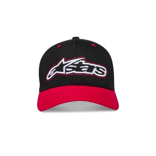 ALPINESTARS RETRO SNAPBACK – VOĽNOČASOVÁ ŠILTOVKA (ČIERNA/ČERVENÁ)