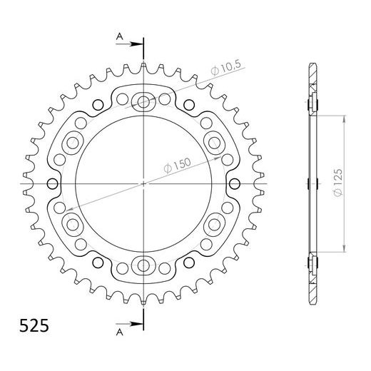 ROZETA SUPERSPROX STEALTH RST-899:42-GLD ZLATÁ 42 ZUBOV,525