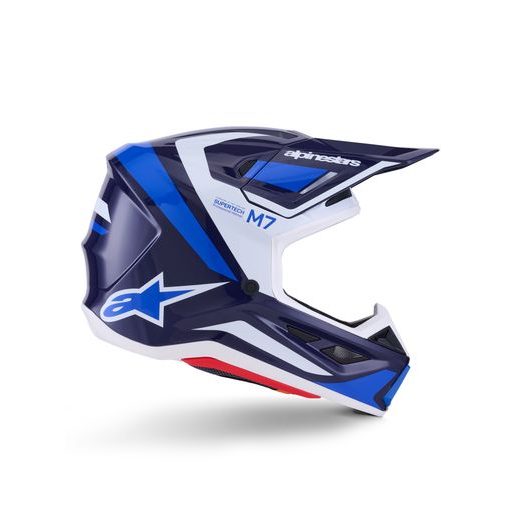 PRILBA SM7 RISE, ALPINESTARS (MODRÁ/BÍLÁ) 2026