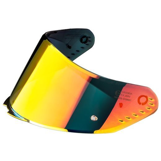 PLEXI PRE PRILBY AERO S PRÍPRAVOU PRE PINLOCK, CASSIDA - ČR (ZRKADLOVÉ ČERVENÉ REVO)