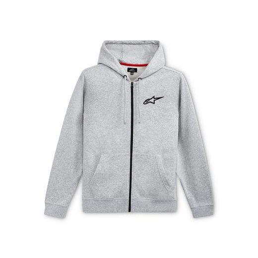 MIKINA AGELESS CHEST HOODIE, ALPINESTARS (ŠEDÁ/ČERNÁ)