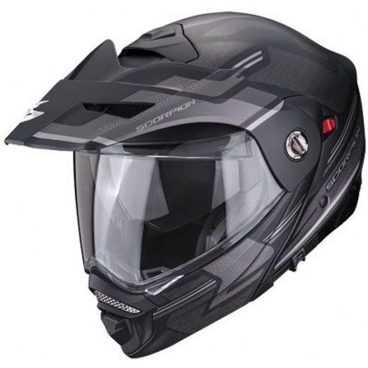 SCORPION PRILBA NA MOTOCYKEL ADX-2 GALANE, ČIERNA/STRIEBORNÁ