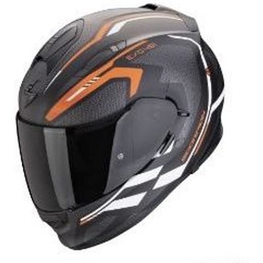 SCORPION PRILBA NA MOTOCYKEL EXO-491 KRIPTA, ČIERNA/ORANŽOVÁ/BIELA