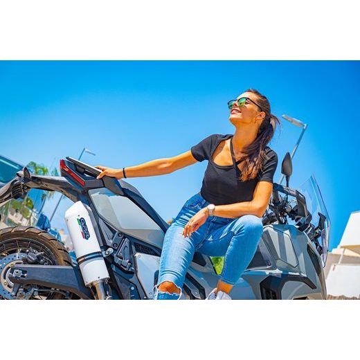 SLIP-ON EXHAUST GPR ALBUS EVO4 E4.H.245.ALBE4 WHITE GLOSSY INCLUDING REMOVABLE DB KILLER AND LINK PIPE