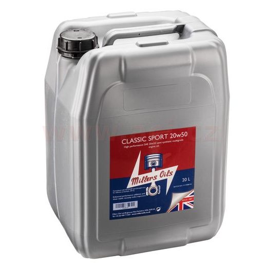 MILLERS OILS CLASSIC ŠPORT 20W50, POLOSYNTETICKÝ, OLEJ 20 L