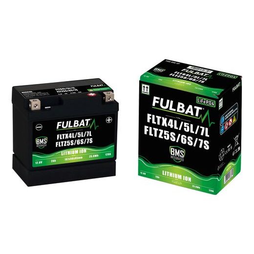 LÍTIOVÁ BATÉRIE& LIFEPO4 (BEZ LCD)& YTX4L-BS, YTX5L-BS, YTZ5S-BS, YTZ6S-BS& FULBAT& 12V, 2AH, 120A, HMOTNOSŤ 0,50 KG, 107X56X85
