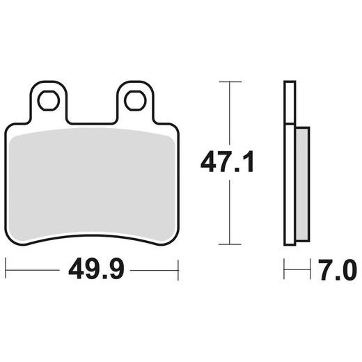 BRZDOVÉ DOŠTIČKY, BRAKING (SEMI-METALICKÁ ZMES SM1) 2 KS V BALENÍ