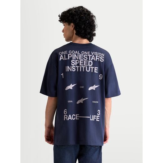 ALPINESTARS INSTITUTE OVERSIZED CSF – VOĽNOČASOVÉ MOTO TRIČKO (MODRÁ)