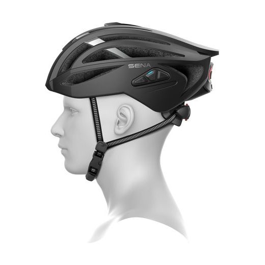 CYKLO PRILBA S HEADSETOM R2 EVO, SENA (MATNÁ ČIERNA)