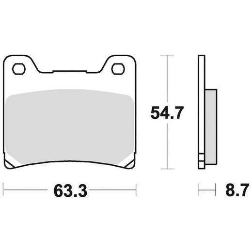 BRZDOVÉ DOŠTIČKY, BRAKING (SEMI-METALICKÁ ZMES SM1) 2 KS V BALENÍ