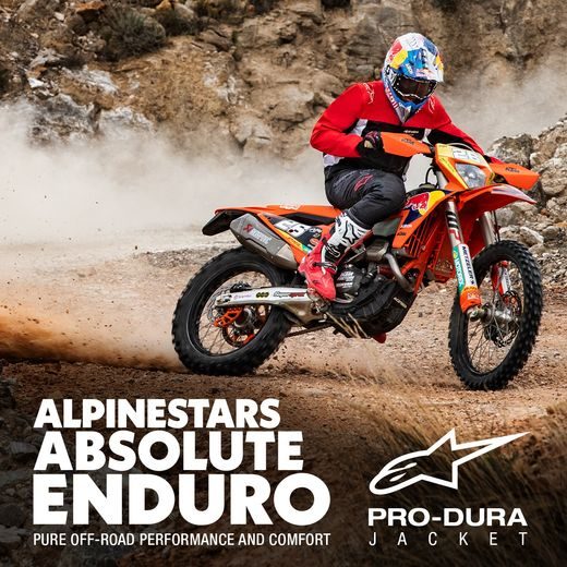ALPINESTARS PRO-DURA – ENDURO BUNDA NA MOTORKU (ČIERNA/ČERVENÁ/BIELA) 2025