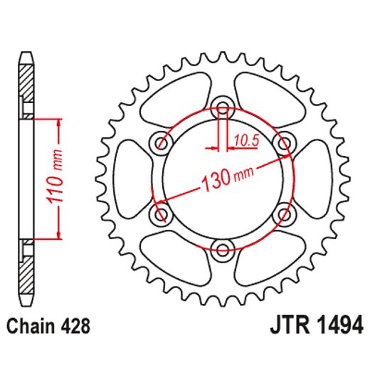 REŤAZOVÁ ROZETA JT JTR 1494-56 56 ZUBOV,428