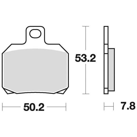 BRZDOVÉ DOŠTIČKY, BRAKING (SEMI-METALICKÁ ZMES SM1) 2 KS V BALENÍ