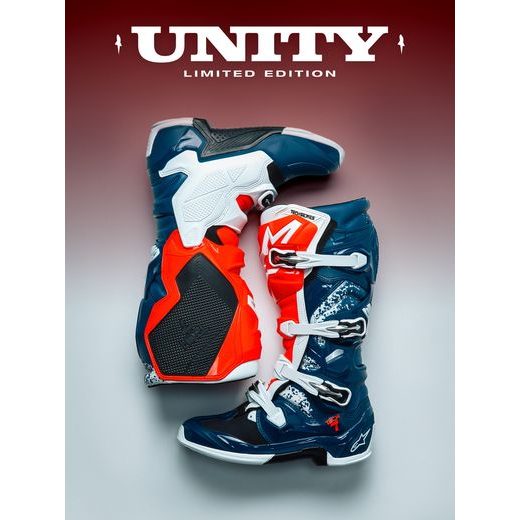 ALPINESTARS TECH 7 LIMITOVANÁ EDÍCIA UNITY – MOTOKROSOVÉ A ENDURO TOPÁNKY (MOTO ČIŽMY) (ČERVENÁ/BIELA/MODRÁ) 2026
