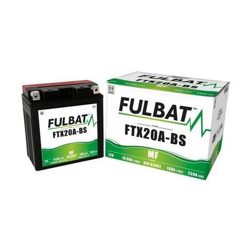 BATÉRIA 12 V, YTX20A-BS, 18AH, 230A, BEZÚDRŽBOVÁ MF AGM 150X87X161 FULBAT (VR. BALENIE ELEKTROLYTU)