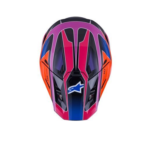 PRILBA SM7 FUSE, ALPINESTARS (MODRÁ/FIALOVÁ/RŮŽOVÁ) 2026