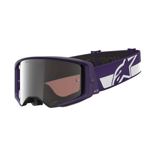 ALPINESTARS SUPERTECH VISION HUNTA96 XXV – MOTOKROSOVÉ OKULIARE NA MX A ENDURO (FIALOVÁ/BIELA, ZRKADLOVÉ STRIEBORNÉ PLEXI) 2026