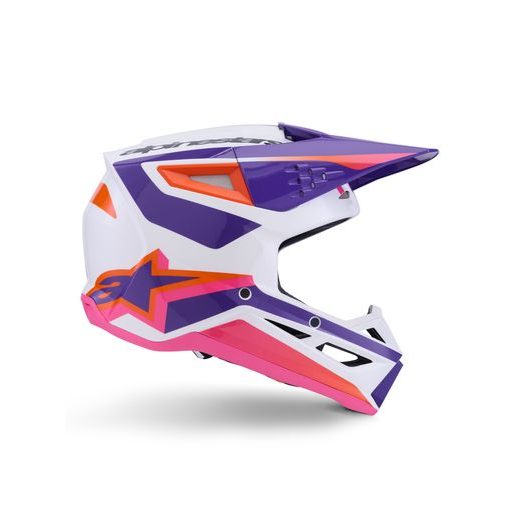 PRILBA S-M3 HEAT, ALPINESTARS (BÍLÁ/FIALOVÁ/RŮŽOVÁ) 2026