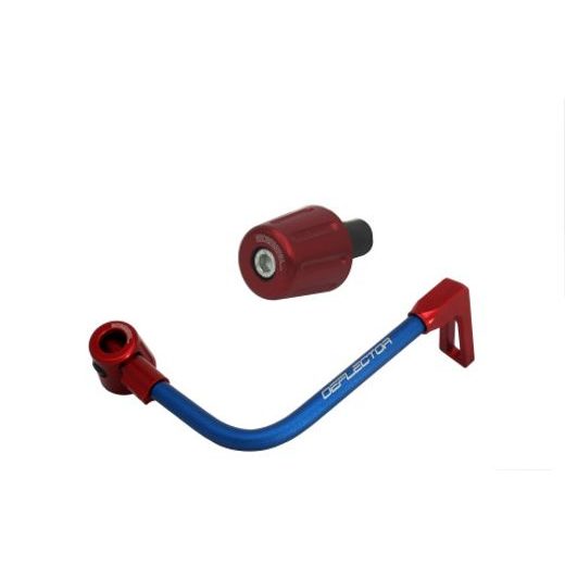 LEVER GUARD ACCOSSATO WITH BLUE HOSE AND JOINT RIGHT, ALUMINIUM