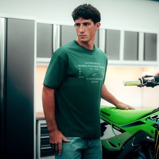 ALPINESTARS INFINITY OVERSIZED CSF – VOĽNOČASOVÉ MOTO TRIČKO (ZELENÁ)