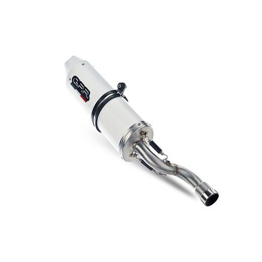 SLIP-ON EXHAUST GPR ALBUS CERAMIC A.75.RACEDB.ALB WHITE GLOSSY INCLUDING LINK PIPE AND REMOVALE DBKILLER