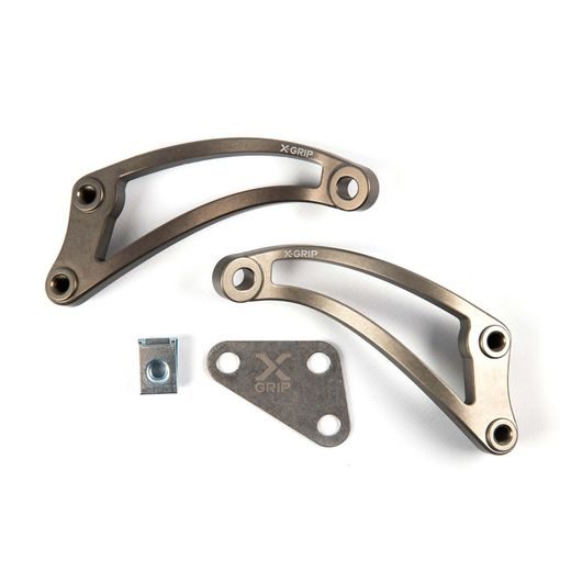 DRŽIAKY MOTORA FLEX X-GRIP – HNEDÁ FACTORY, AW-6061-T6 & NEHRDZAVEJÚCA OCEĽ – GASGAS EC 250 (2024 - 2025) A ĎALŠIE MODELY