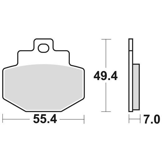 BRZDOVÉ DOŠTIČKY, BRAKING (SEMI-METALICKÁ ZMES SM1) 2 KS V BALENÍ