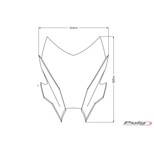 PLEXI NA MOTORKU PUIG NEW. GEN SPORT 20644N ČIERNA