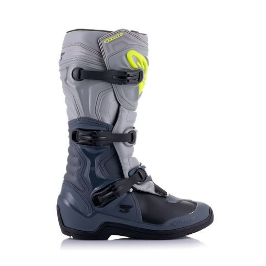 TOPÁNKY TECH 3, ALPINESTARS (SVĚTLE ŠEDÁ/ŠEDÁ/ČERNÁ/ŽLUTÁ FLUO) 2024