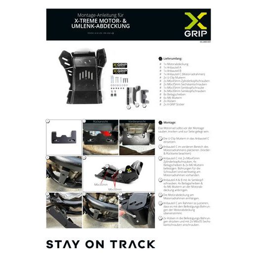 X-GRIP X-TREME – KRYT MOTORA, ČIERNY – KTM EXC 250 TBI (2024–2025) A ĎALŠIE
