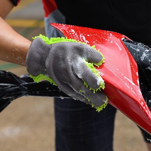 UMÝVACIE RUKAVICE NOODLE WASH GLOVE, OXFORD (MIKROVLÁKNO, ZELENÁ FLUO)