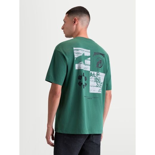 ALPINESTARS CHECKBACK OVERSIZED CSF – VOĽNOČASOVÉ MOTO TRIČKO (ZELENÁ)