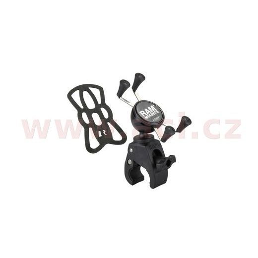 KOMPLETNÉ SESTAVA DRŽIAKU PRE MENŠIE TELEFÓNY X-GRIP SA "SNAP-LINK TOUGH-CLAW" UPÍNANÍM NA RIADIDLÁ, RAM MOUNTS