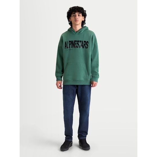 ALPINESTARS SHAW OVERSIZED HOODIE – VOĽNOČASOVÁ MOTO MIKINA (ZELENÁ)
