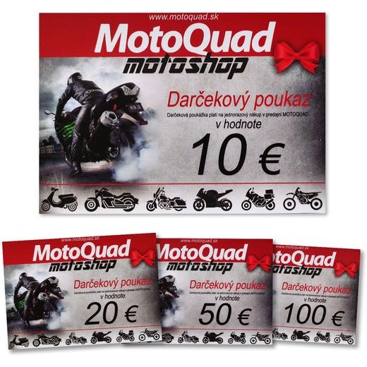 DARČEKOVÉ POUKAZY - MOTOQUAD