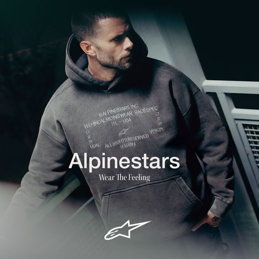 ALPINESTARS INFINITE WASHED OVERSIZED HOODIE – VOĽNOČASOVÁ MOTO MIKINA (SEPRANÁ ČIERNA)