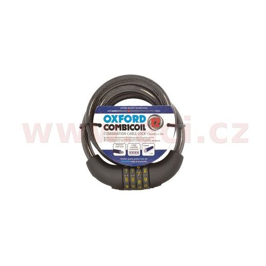 ZÁMEK COMBI COIL12, OXFORD (DÉLKA 1,5 M, PRŮMĚR LANKA 12 MM)