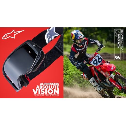 ALPINESTARS SUPERTECH CORP – MOTOKROSOVÉ OKULIARE NA MX A ENDURO (BIELA/ZLATÁ, ZRKADLOVÉ ZLATÉ PLEXI) 2025