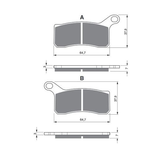 BRZDOVÉ OBLOŽENIE GOLDFREN 261 S3