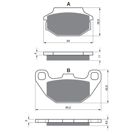 BRZDOVÉ OBLOŽENIE GOLDFREN 183 AD