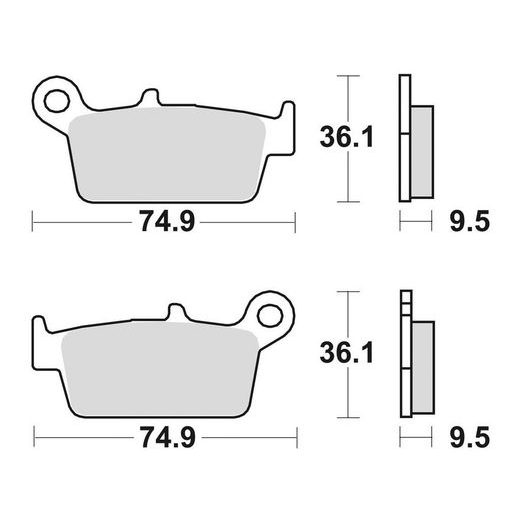 BRZDOVÉ DOŠTIČKY, BRAKING (SEMI-METALICKÁ ZMES SM1) 2 KS V BALENÍ