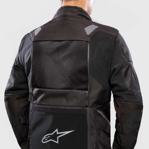 ALPINESTARS HALO DRYSTAR – MOTOCYKLOVÁ BUNDA NA CESTNÚ JAZDU (TMAVO MODRÁ/KHAKI/ORANŽOVÁ/ČIERNA) 2023